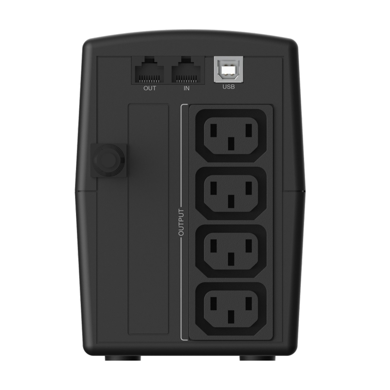 ИБП CBR Line Interactive 850VA, 850 ВА, 480 Вт, 4 розетки, IEC C13, фото 3