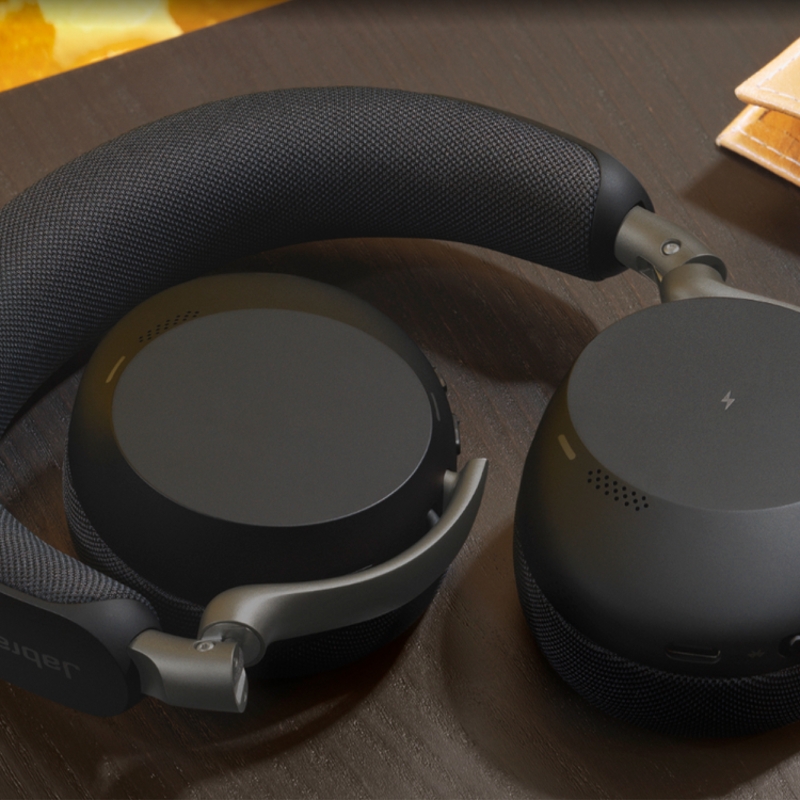 Гарнитура Jabra Evolve3 75 MS, накладная, Bluetooth 5.3, адаптер Link 390c USB-C, шесть микрофонов, фото 8