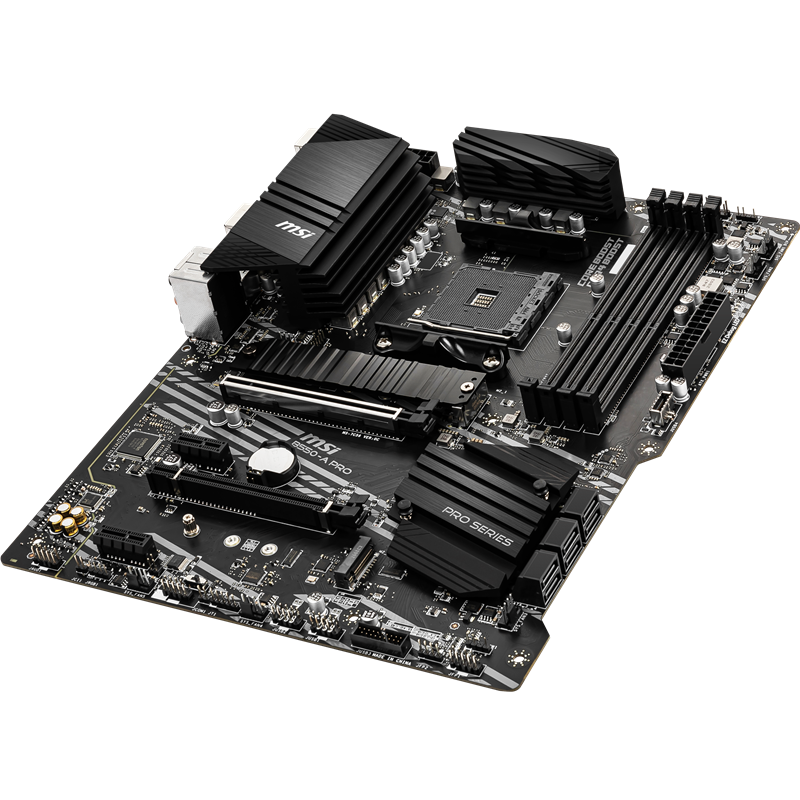 Материнская плата MSI AMD B550 sAM4, AM4, ATX, DDR4, DIMM, 128 ГБ ОЗУ, B550-APRO, фото 2