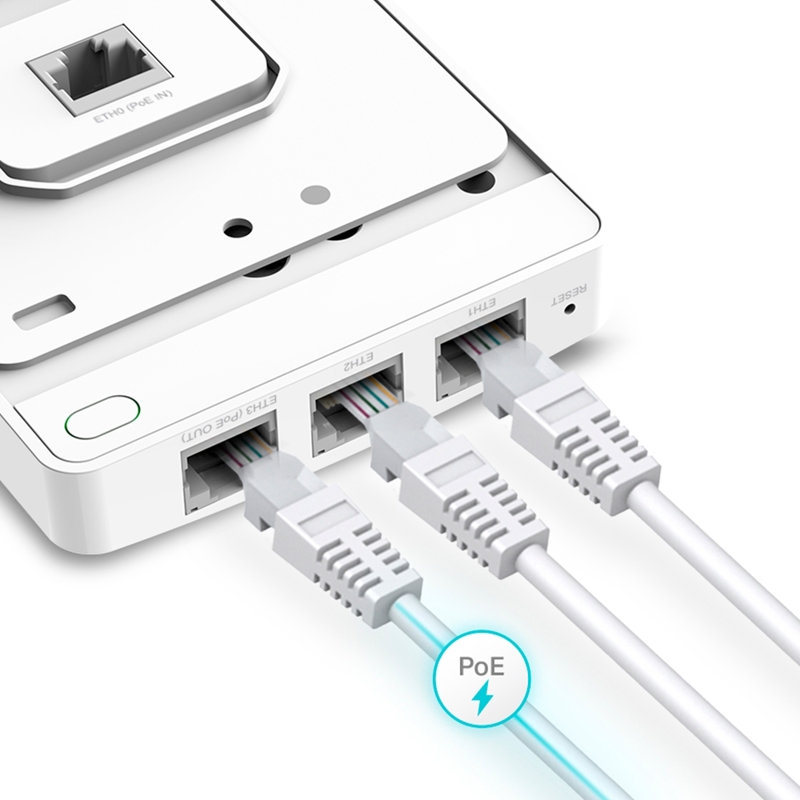 Настенная точка доступа TP-Link EAP615-Wall, Wi-Fi 6, AX1800, 4 порта LAN, PoE, фото 3