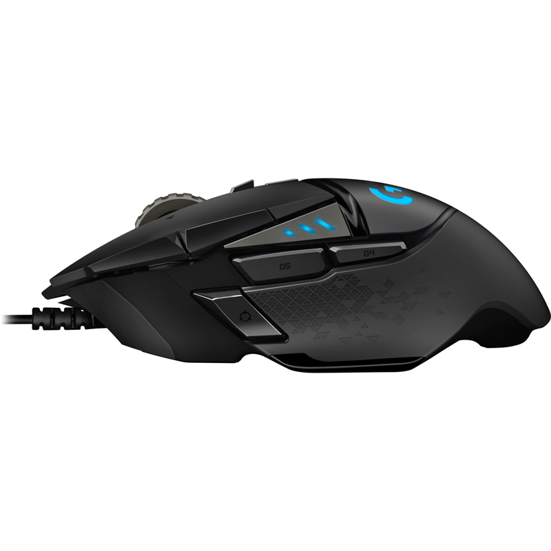Мышь Logitech G502 HERO High Performance, проводное подключение, USB-A, 25600 dpi, чёрный, подсветка, фото 5