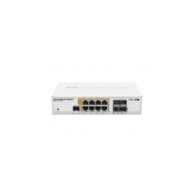 Коммутатор Mikrotik CRS112-8P-4S-IN управляемый, 8 портов 1 Гбит/с PoE, 4 SFP, настольный, фото 2