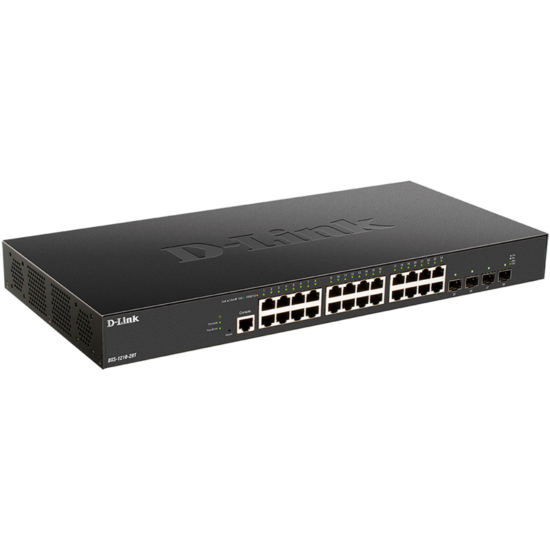 Коммутатор D-Link DXS-1210-28T смарт L2+, 24 порта 10GBASE-T, 4 слота SFP28 25 Гбит/с, фото 2