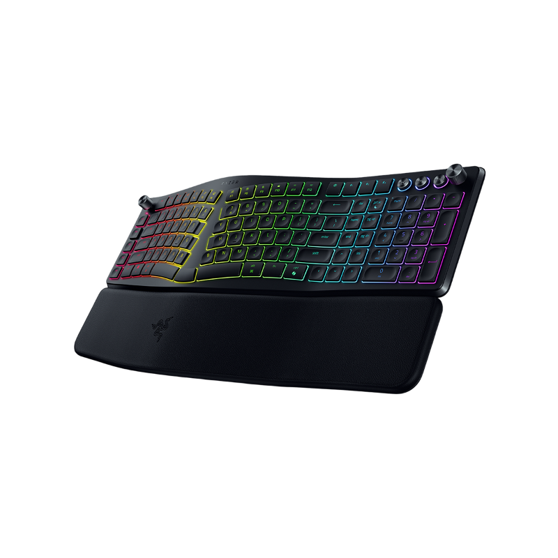 Клавиатура Razer Pro Type Ergo - US Layout, USB-C, Bluetooth, радиоканал, мембранные, чёрный, фото 2