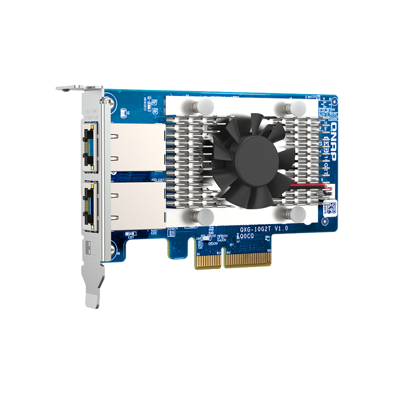 Сетевая карта QNAP QXG-10G2T Dual-port BASET 10GbE network expansion card; low-profile form factor; PCIe Gen3 x4 (QNAP QXG-10G2T), фото 5