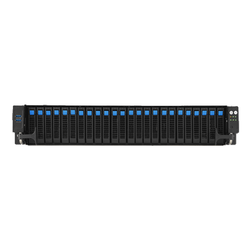 Серверная платформа ASUS RS521A-E12-RS24U, 2U, 1 x SP5 LGA 6096 360W, 24 x DDR5 6400/4800*, 24x 2.5'' NVMe hsb + 2x 2.5'' SATA (ASUS 90SF03X1-M000E0), фото 5