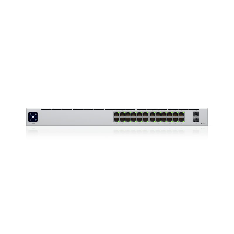 Коммутатор Ubiquiti USW-24 управляемый, 24 порта 1 Гбит/с, 2 SFP, без вентилятора, фото 2