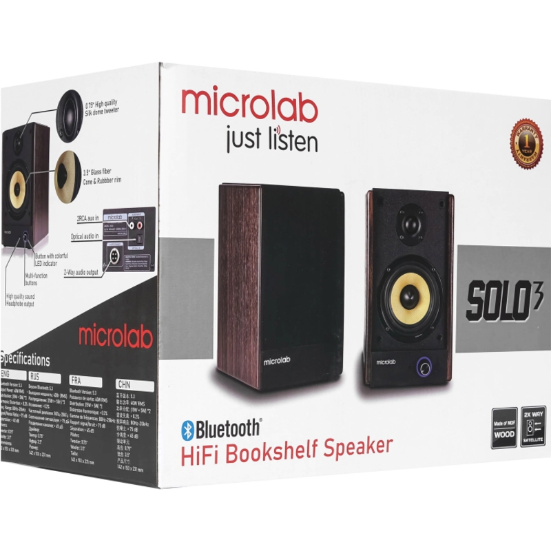 Акустическая система Колонки Microlab SOLO 3, 40 Вт, проводное и беспроводное подключение, фото 8