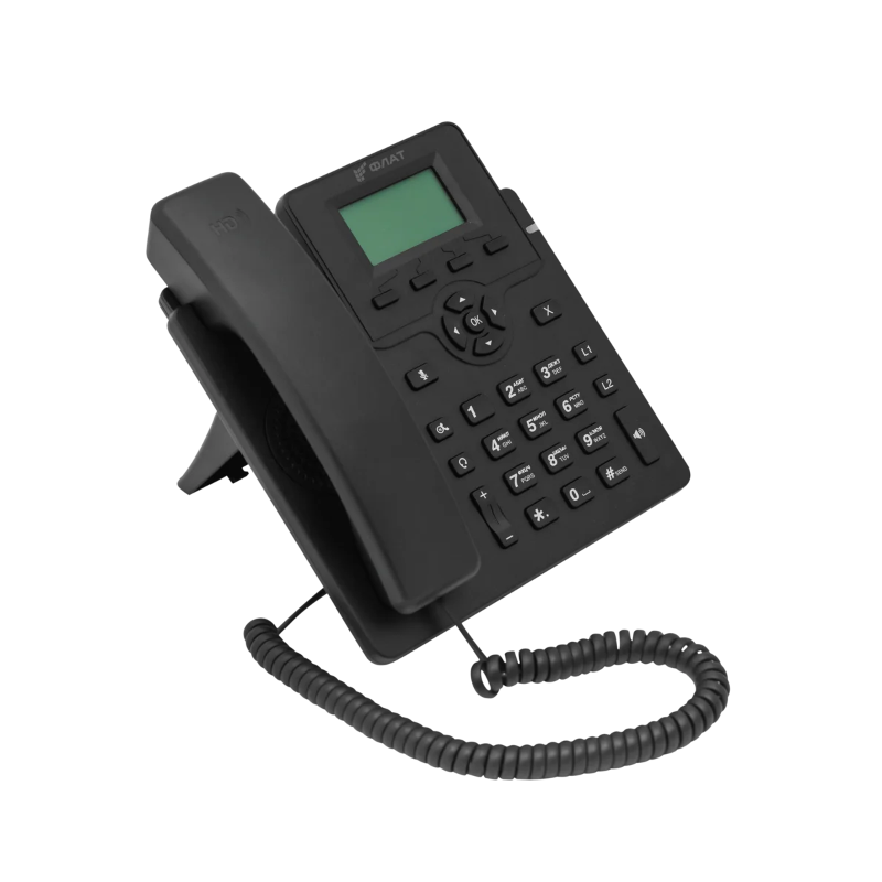 ЖК-дисплей, РЕЕСТР ФЛАТ-ПРО - Российское VOIP оборудование. Flat-Phone C10: 2 SIP-аккаунта, фото 3