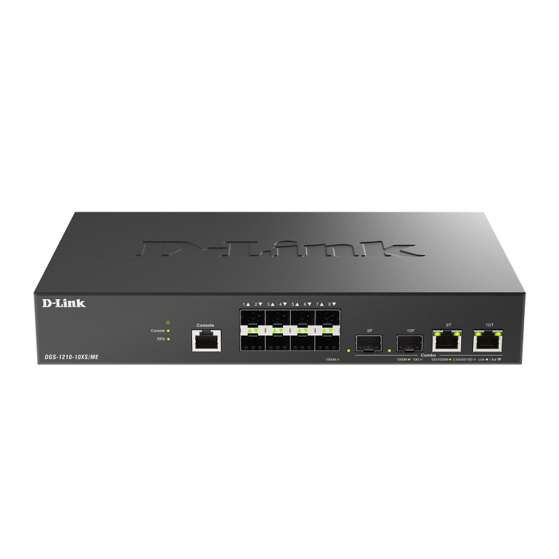 Коммутатор D-Link DGS-1210-10XS/ME управляемый L2, 8 портов SFP, 2 комбо 10GBase-T/SFP+, фото 3