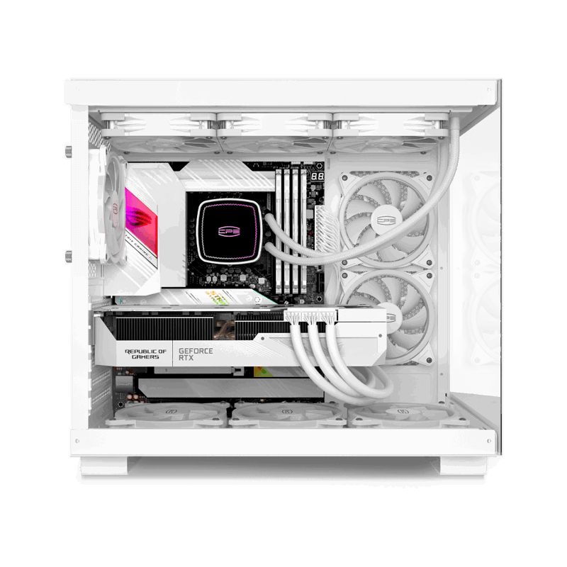 Корпус для ПК PcCooler C3T500 ARGB WH, Midi Tower, белый, под ATX, mATX, Mini-ITX, материал сталь, стекло, фото 3