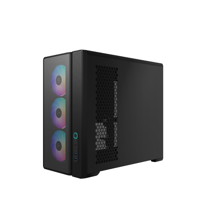 Корпус для ПК Sama S50, Midi Tower, чёрный, под ATX, mATX, Mini-ITX, подсветка ARGB, фото 7