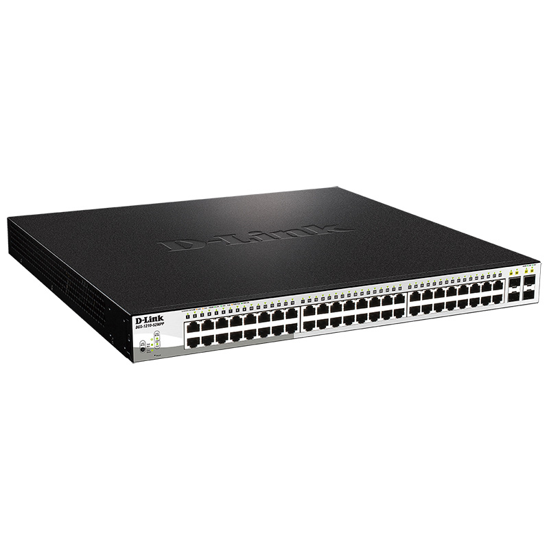 Коммутатор D-Link DGS-1210-52MPP смарт L2, 48 портов PoE 1 Гбит/с, 4 SFP, 740 Вт, фото 2
