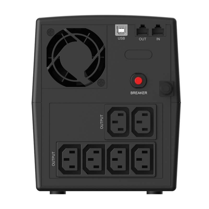 ИБП CBR Line Interactive 1500VA, 1500 ВА, 900 Вт, 6 розеток, IEC C13, фото 3