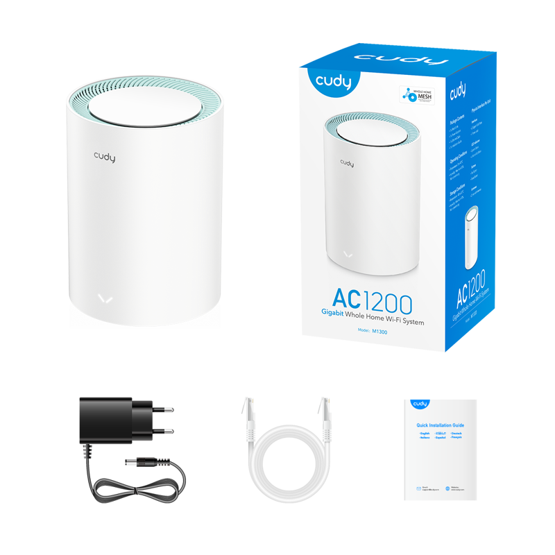 Mesh-система Wi-Fi Cudy AC1200 Wi-Fi Gigabit Mesh Solution 1-Pack, 1 модуль, 4 антенны, фото 3