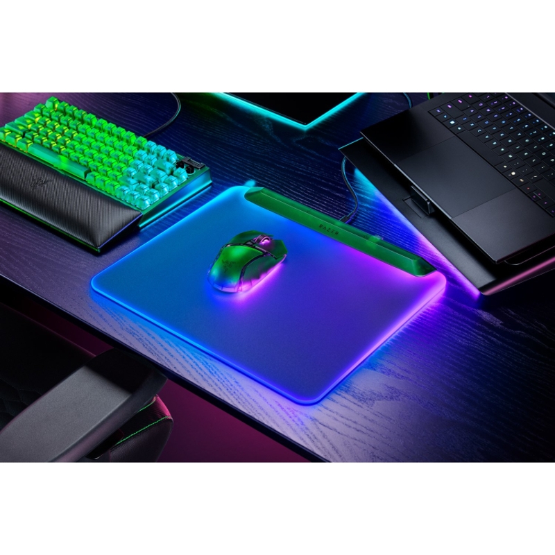 Коврик для мыши Razer Firefly V2 Pro - Phantom Green, размер L, пластик, фото 3