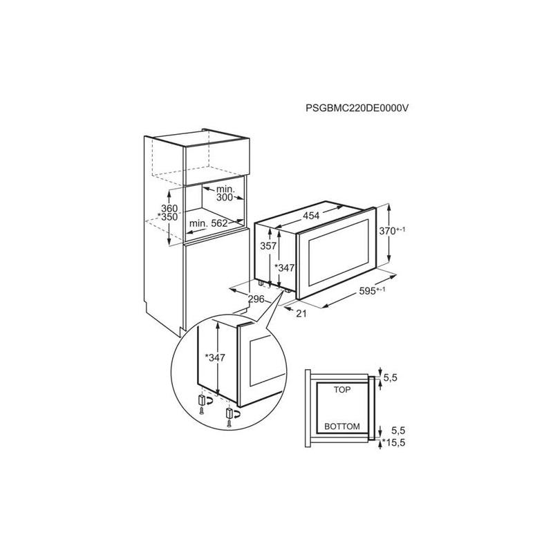 Встраиваемая микроволновая печь Electrolux KMFE172TEX, 17 л, 800 Вт, гриль, чёрный/нержавеющая сталь, фото 7