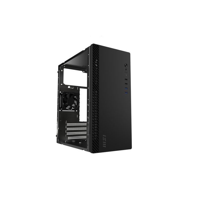 Корпус для ПК MSI PRO SHIELD M100P, Midi Tower, чёрный, под mATX, Mini-ITX, материал сталь, фото 5