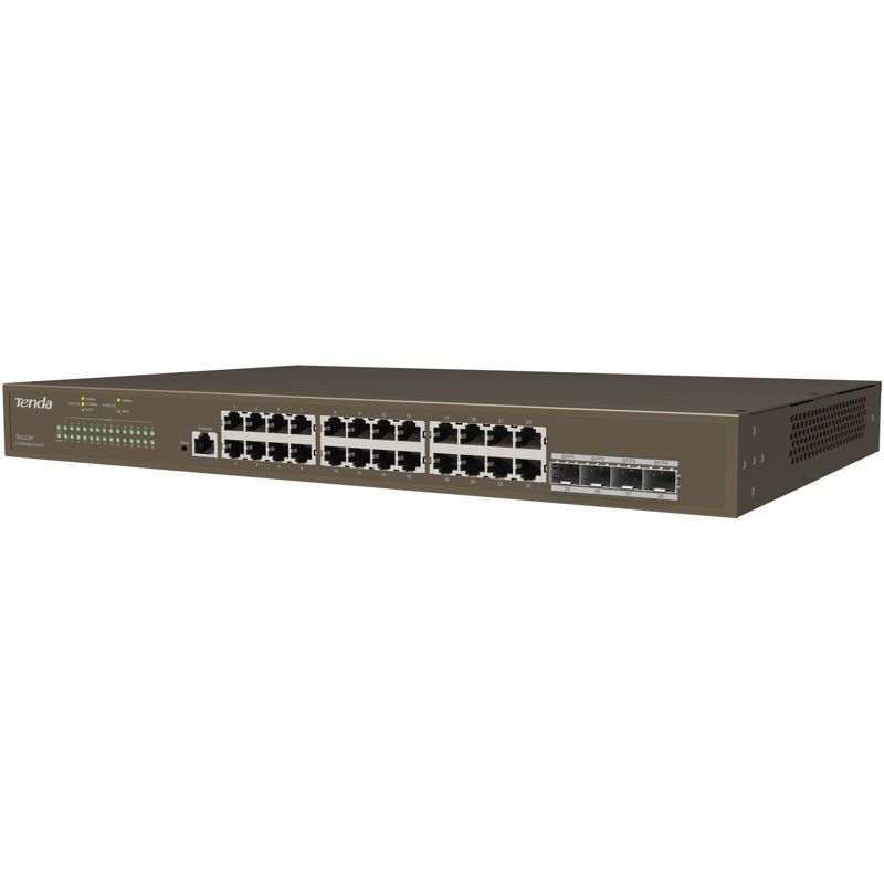 Коммутатор Tenda IP-COM G5328F управляемый, 24 порта 1 Гбит/с, 4 SFP, для стойки 19″, фото 2