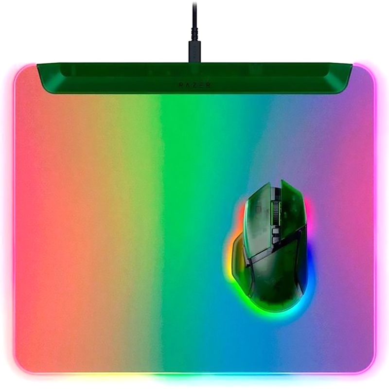 Коврик для мыши Razer Firefly V2 Pro - Phantom Green, размер L, пластик, фото 2