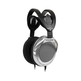 Наушники Koss UR40, проводное подключение, Mini-jack, накладные, серебристый, чёрный, крепление оголовье