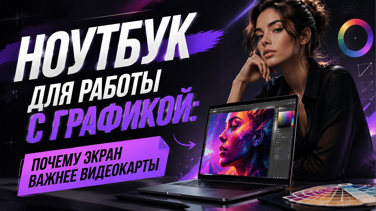 Ноутбук для работы с графикой: почему экран важнее видеокарты
