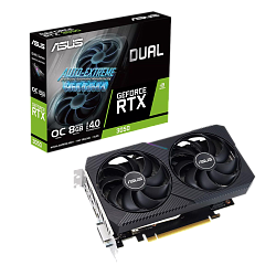 Видеокарта ASUS DUAL-RTX3050-O8G-V2, 8 ГБ, два вентилятора