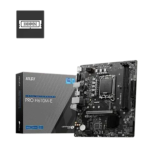 Материнская плата MSI INTEL H610 s1700, LGA1700, mATX, DDR5, DIMM, 96 ГБ ОЗУ