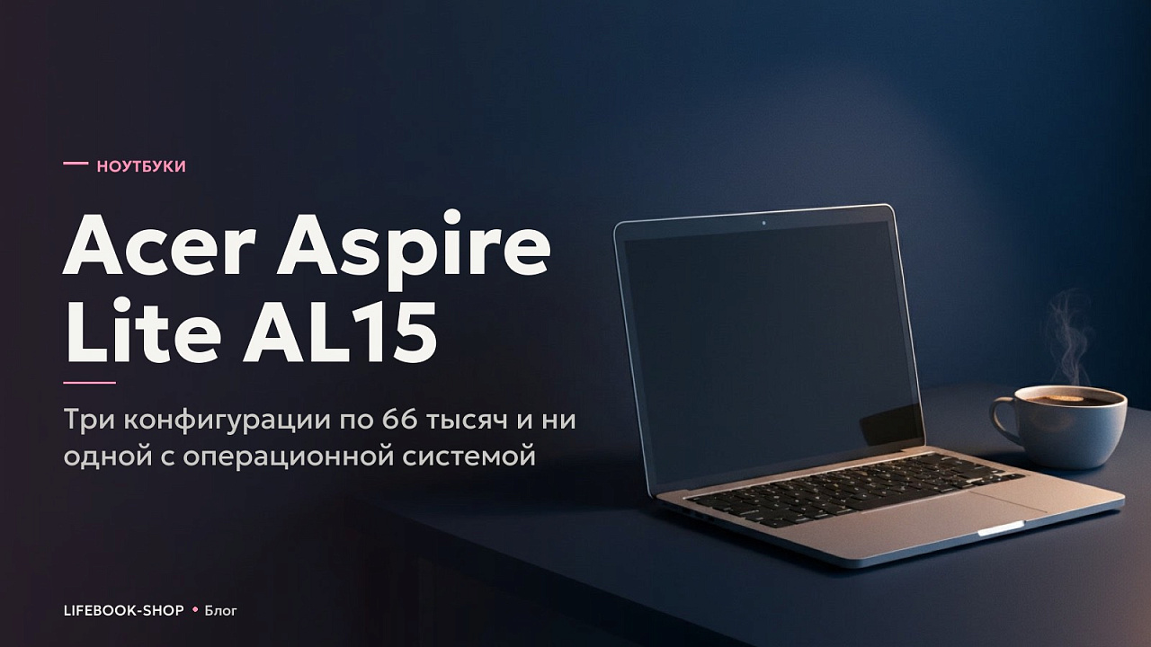 Acer Aspire Lite AL15: Ryzen или Core — и ни одной конфигурации с операционной системой