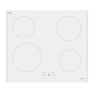 Варочная панель Korting HI 64013 BW, индукционная, 59 см, 4 зоны, сенсорная, таймер, белая