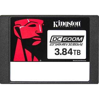Твердотельный накопитель Kingston SSD DC600M, 3840GB, 2.5" 7mm, SATA3, 3D TLC, R/W 560/530MB/s, IOPs 94 000/59 000, TBW 7008, DWPD 1 (12 мес) (Kingston SEDC600M/3840G)