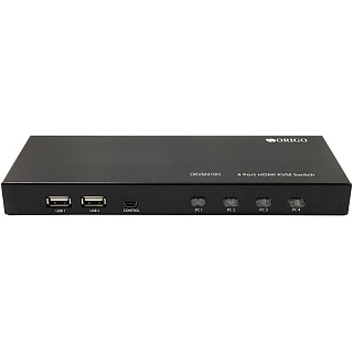 KVM-переключатель Origo OKVM410H/A1A на 4 компьютера, HDMI и USB