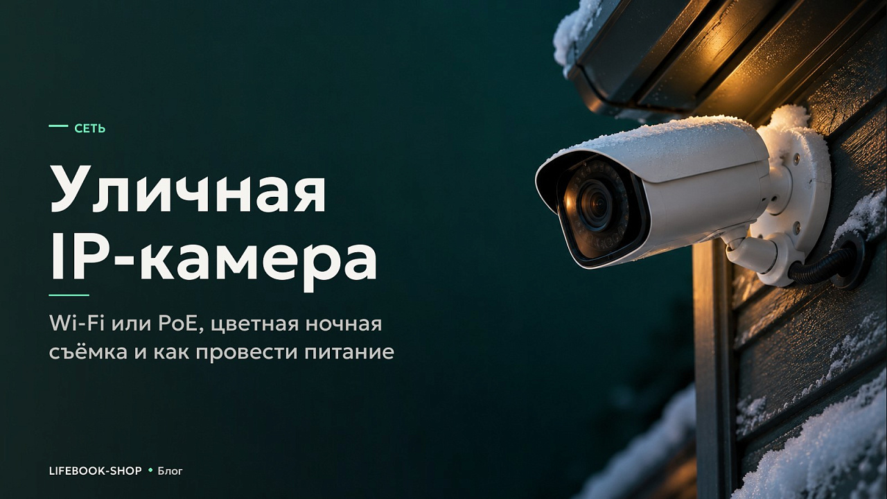 Уличная IP-камера: Wi-Fi или PoE, цветная ночная съёмка и как провести питание