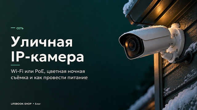 Уличная IP-камера: Wi-Fi или PoE, цветная ночная съёмка и как провести питание
