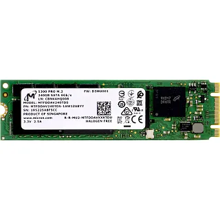Серверный SSD Micron 5300 PRO, 240 ГБ, M.2 22×80 мм, SATA III, 1,5 DWPD
