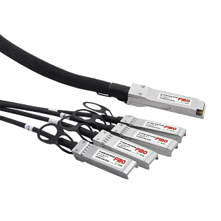 Кабель-разветвитель DAC Fibo FT-Q40-4S10-DAC5m, QSFP+ на 4 SFP+, медный, 5 м