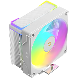 Кулер для процессора/ CPU Cooler Ocypus Delta A40 SE WH ARGB (190W, 4-pin PWM, 147mm, Al/Cu, 4x6mm, ARGB, 1x120mm, 60CFM, 31dBA, 1800RPM, S: 1851/1700/1200/115X, AM5/AM4, white)