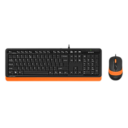 Клавиатура и мышь A4Tech Fstyler F1010 черный оранжевый USB F1010ORANGE