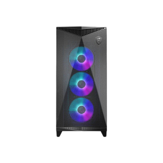 Корпус ПК без блока Case MSI MPG GUNGNIR 300R AIRFLOW, Midi-Tower, TG, 4x120mm ARGB, 2xUSB-A 3.2 + 1xUSB-C, E-ATX, ATX, mATX, mITX Black