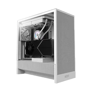 Корпус ПК без блока Case NZXT H5 Flow (2024), Midi-Tower, TG, 1x120mm, 1xUSB-A 3.2 + 1xUSB-C 3.2, E-ATX, ATX, mATX, mITX White