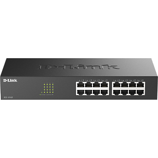 Коммутатор D-Link DES-1016D неуправляемый, 16 портов 100 Мбит/с, для стойки, металлический корпус