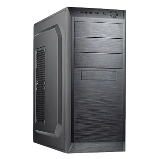Корпус для ПК Foxline FL-815, Midi Tower, с БП 450 Вт, чёрный, под ATX, mATX, Mini-ITX