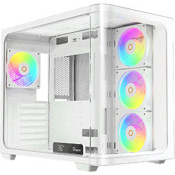 Корпус ПК Ocypus Iota C70 Curve WH ARGB, Midi‑Tower, белый, 4×120 мм ARGB, USB‑A 3.0 ×2, USB‑C 3.1, ATX/mATX/mITX