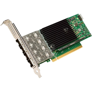 Сетевая карта Intel E810-XXVDA4, 4 порта SFP28 25 Гбит/с, PCIe 4.0 x16, RDMA