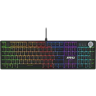 Клавиатура MSI FORGE GK320 RED RU, проводное подключение, USB-A, механические, чёрный, подсветка