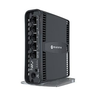 Wi-Fi роутер MikroTik hAP ax2 C52iG-5HaxD2HaxD-TC, 2,4 и 5 ГГц, 5 портов 1 Гбит/с, VPN, чёрный