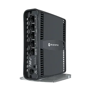 Wi-Fi роутер MikroTik hAP ax2 C52iG-5HaxD2HaxD-TC, 2,4 и 5 ГГц, 5 портов 1 Гбит/с, VPN, чёрный