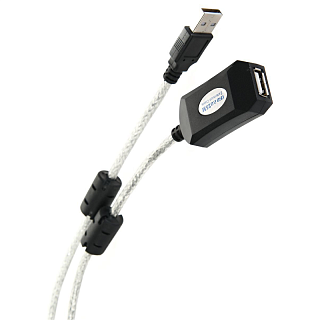 Кабель AOpen/Qust USB2.0-repeater, USB 2.0 Type-AM, USB 2.0 Type-AF, 25 м