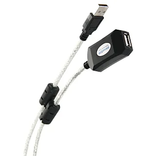 Кабель AOpen/Qust USB2.0-repeater, USB 2.0 Type-AM, USB 2.0 Type-AF, 25 м