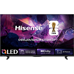 Телевизор Hisense 55'', QLED, Ultra HD, Smart TV (HomeOS U9), Wi‑Fi, FreeSync Premium, 4 HDMI, 2 USB, серый